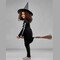4E's Novelty Black Witch Hat – Adult & Kids Costume Accessory, Oxford Fabric, 14" Tall Pointed Hat for Halloween, Wizard, Gothic, Cosplay, Party, Hanging Floating Witch Hat Decor, Indoor & Outdoor Use